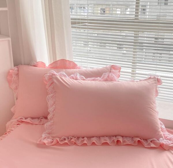 pink ruffle pillowcases