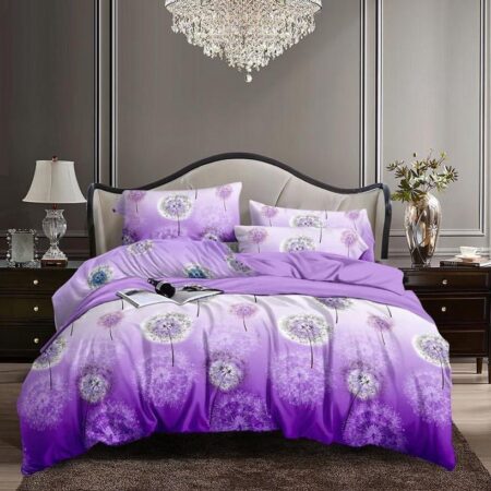 Purple floral duvet set