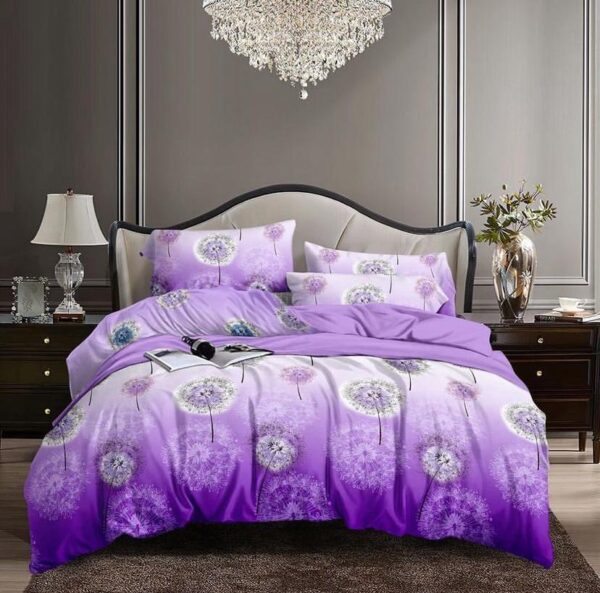 Purple floral duvet set