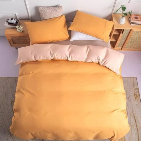 Yellow and pink duvet set