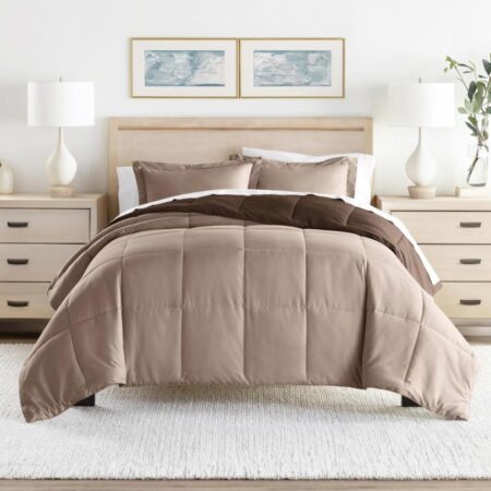 taupe comforter set