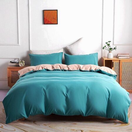 Teal Blue reversible duvet set