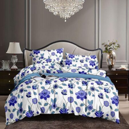 White floral print duvet set