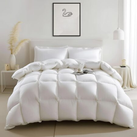 white double padded comforter set