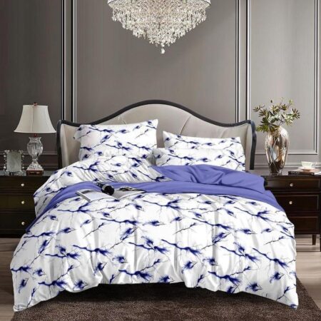 white floral print bedding set