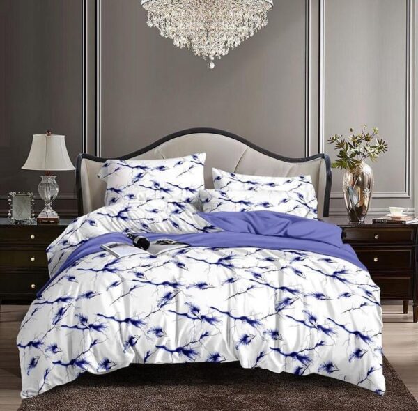 white floral print bedding set