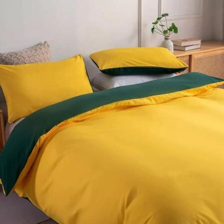 yellow and green bedding set