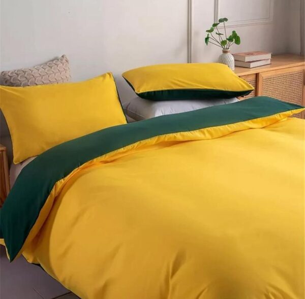 yellow and green bedding set