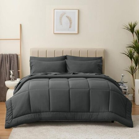 dark grey bedding set