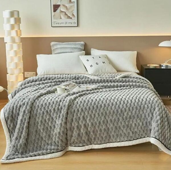 grey bubble blanket