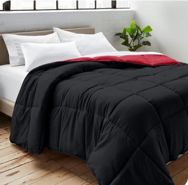 Black and red duvet set