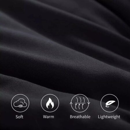 Reversible Duvet Set - All Season Fluffy Breathable and Durable Reversible Black and White Duvet Set - 4/6 Pieces (1 Duvet, 1 Bedsheet and 2/4 Pillowcases Set, 4by6/ 6by6/ 6by7/ 7by7 Sizes) - Image 5