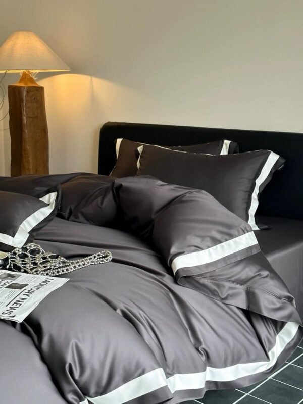 dark grey duvet and duvet cover set