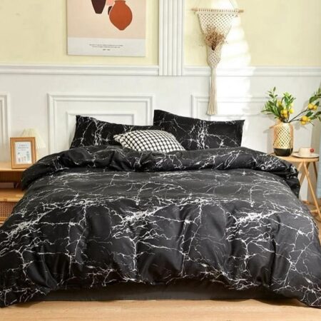 black marble duvet set