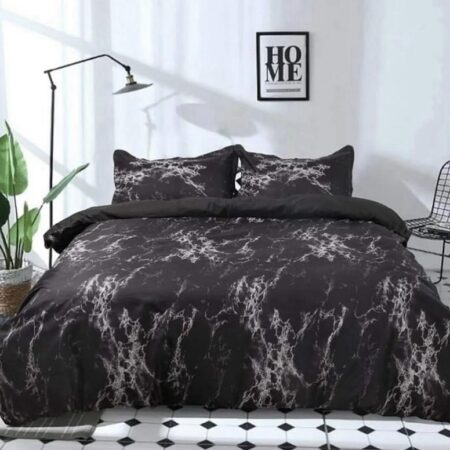 black marble duvet set