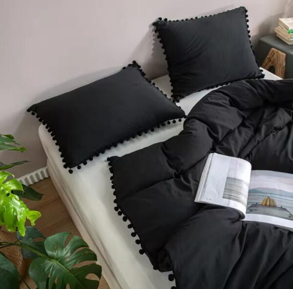 black shabby chic bedding set