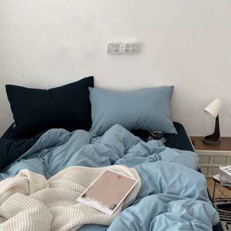 light blue duvet set