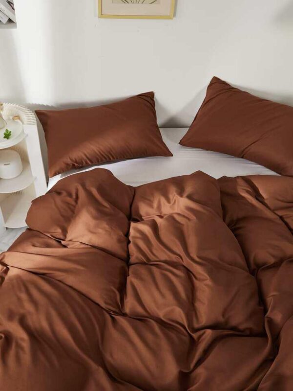 brown quilted duvet set