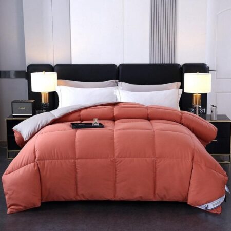 Orange and grey Duvet set