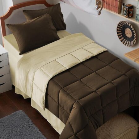 Brown Reversible Duvet Set