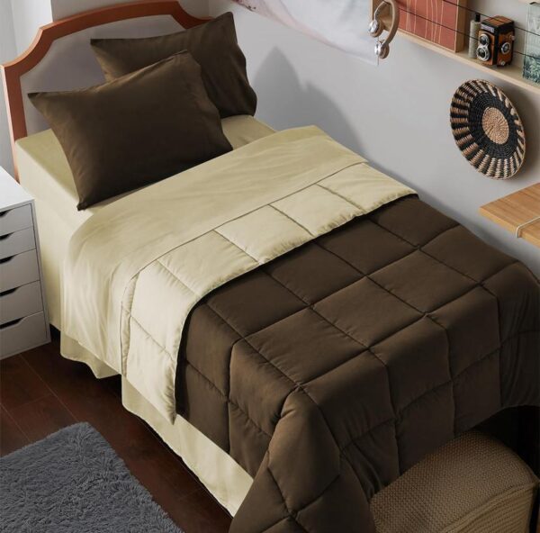 Brown Reversible Duvet Set