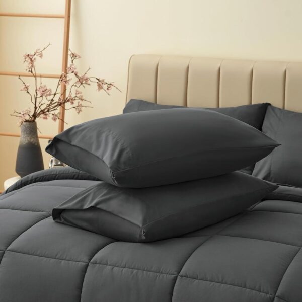 black quilted duvet set