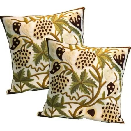 Embroidered Throw Pillow