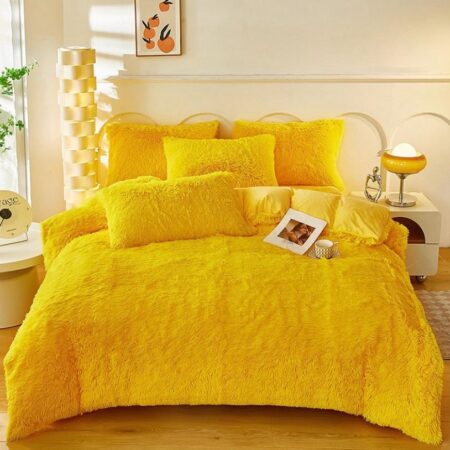 faux fur shaggy duvet set