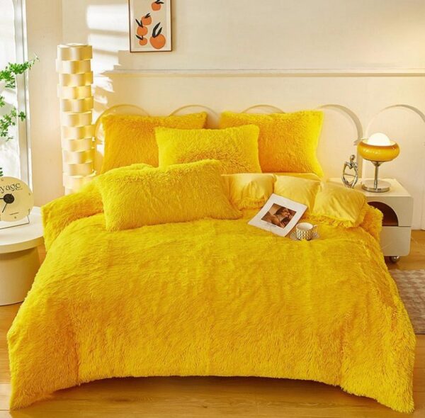 faux fur shaggy duvet set