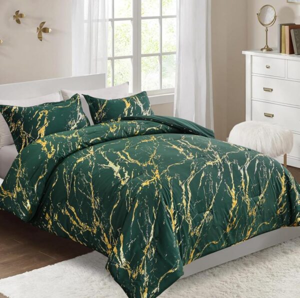 green marble duvet set