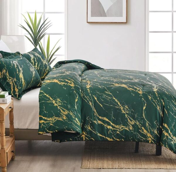 green and gold duvet set