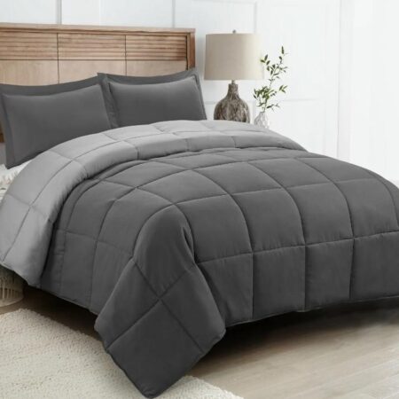 grey reversible duvet set