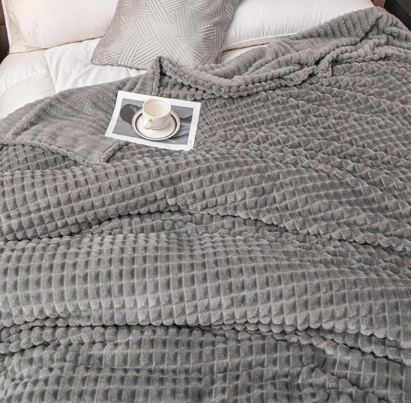 grey fluffy blanket