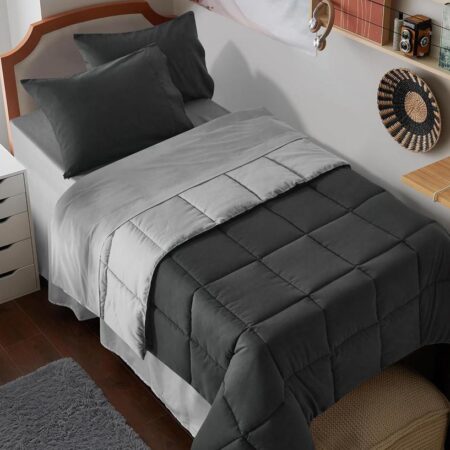 Grey Reversible Duvet Set