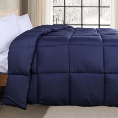dark blue duvet set