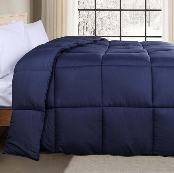 dark blue duvet set