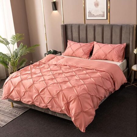 pink pintuck duvet set