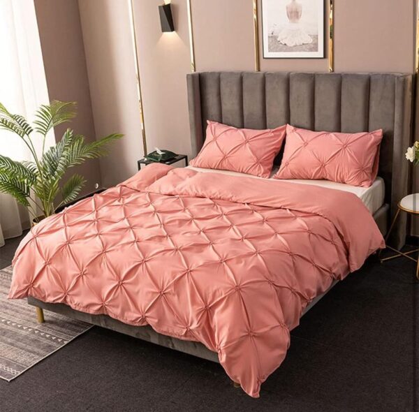 pink pintuck duvet set