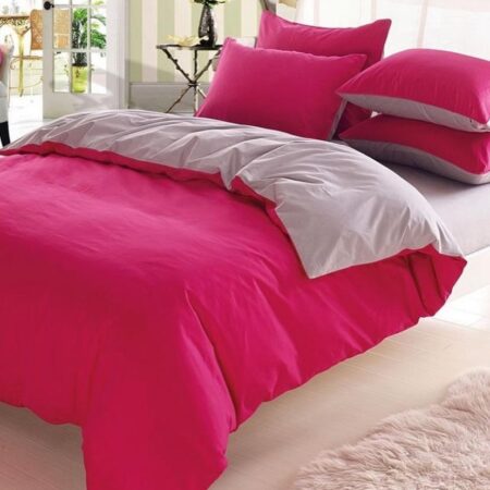 pink reversible duvet set