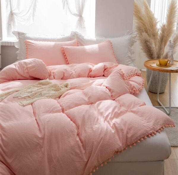 pom pom duvet and duvet cover set