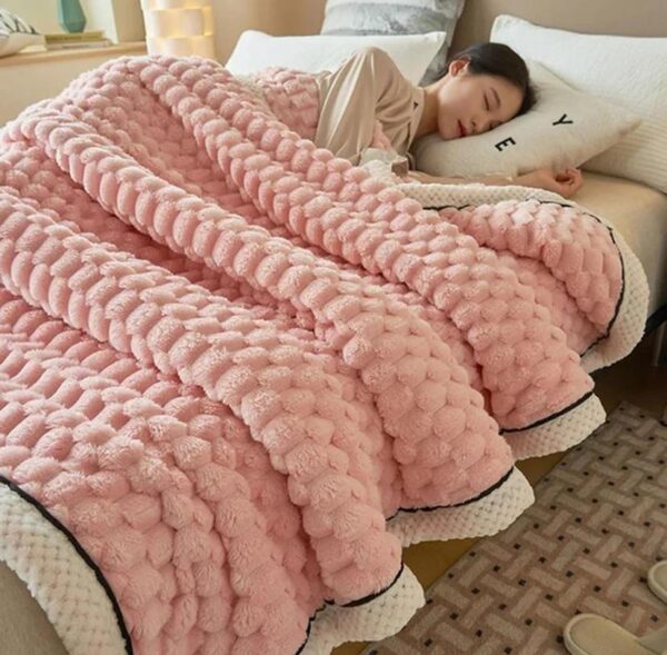 Pink bed blanket