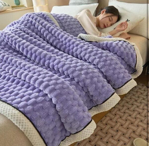 purple throw blanket for bed