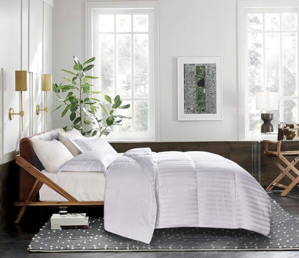 white egyptian stripes bedding set