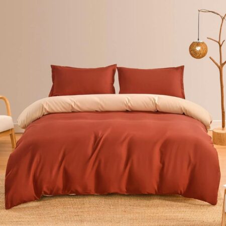 Burnt orange duvet set