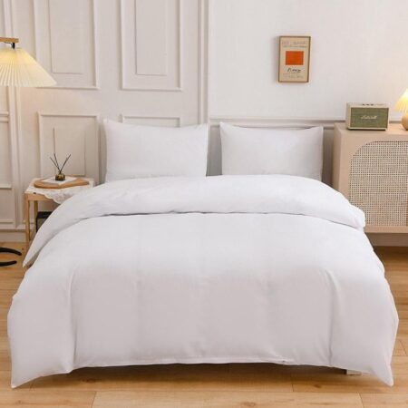 plain white duvet set