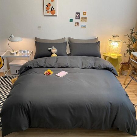 dark grey duvet set