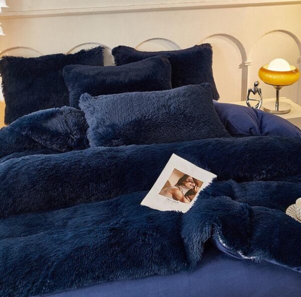 faux fur shaggy duvet set