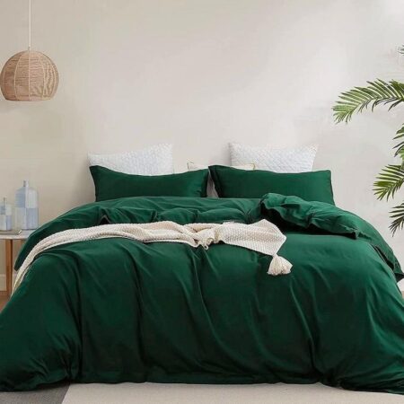 Green cotton duvet set