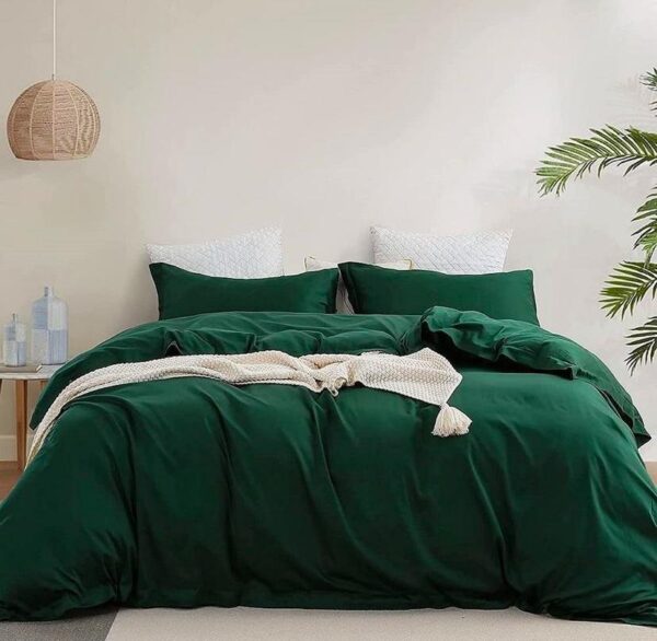 Green cotton duvet set