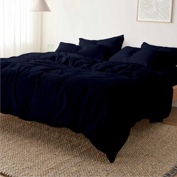 navy blue quilted duvet set